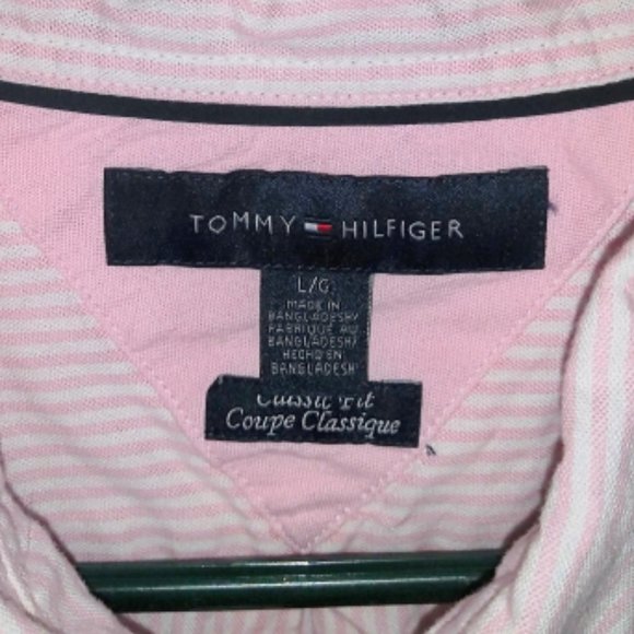Tommy Hilfiger Striped "Classic Fit" Long Sleeve Button Down Shirt L/G - Picture 3 of 7